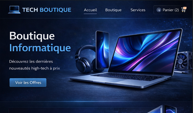 Exemple boutique web 3